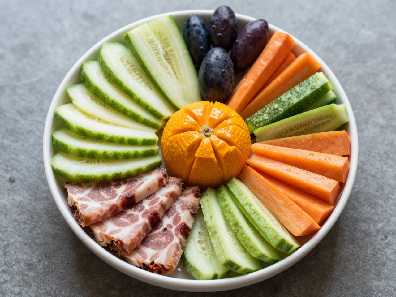 Colorful balanced bowl showcasing nutritional variety
